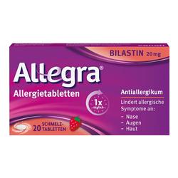 Lila Verpackung von Allergietabletten mit Erdbeere als Geschmacksrichtung.